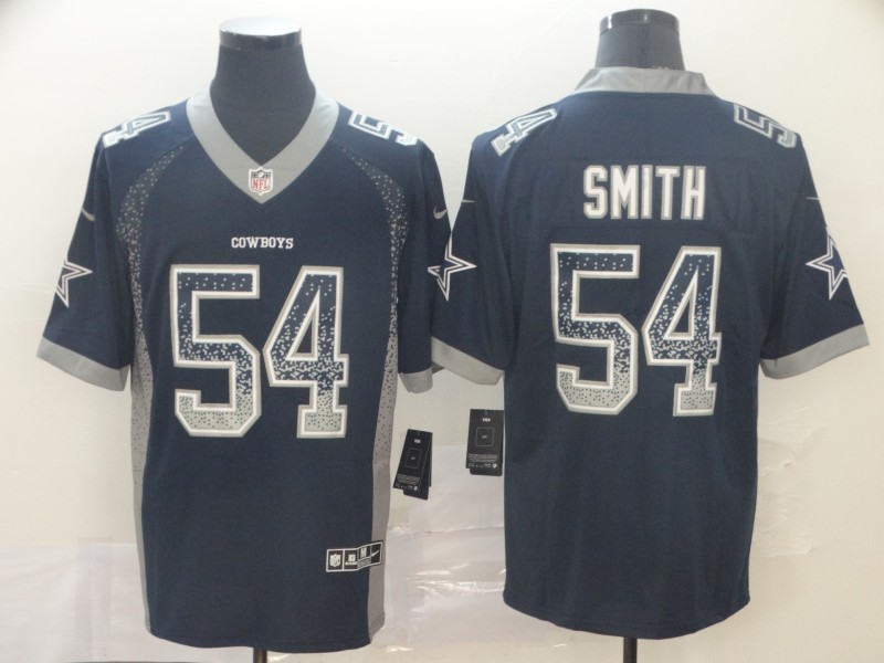 Men's Dallas Cowboys Jaylon Smith #54 Navy Jersey